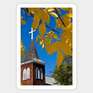 Canada. Autumn in the town of Jasper. Sticker